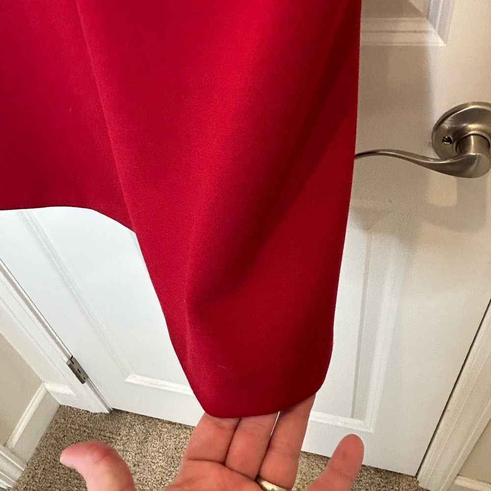 Ann Taylor Crimson Red Ponte Knit Dress Mid Length 6 - Picture 4 of 8